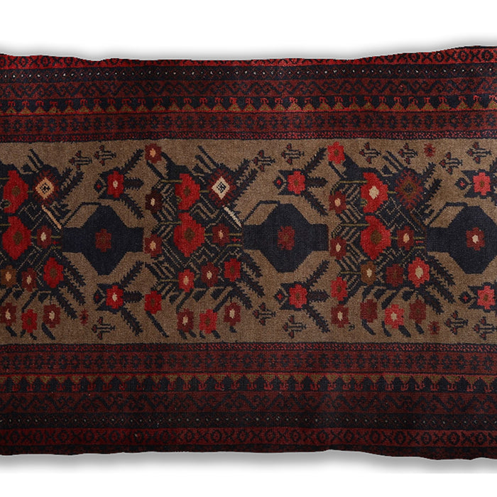 Traditional Classic Rectangular Sepia Brown Lumbar Throw Pillow, 13 inch by 19 inch, lbtr2366