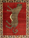 Traditional Light Brown Animal Rug, tr2367