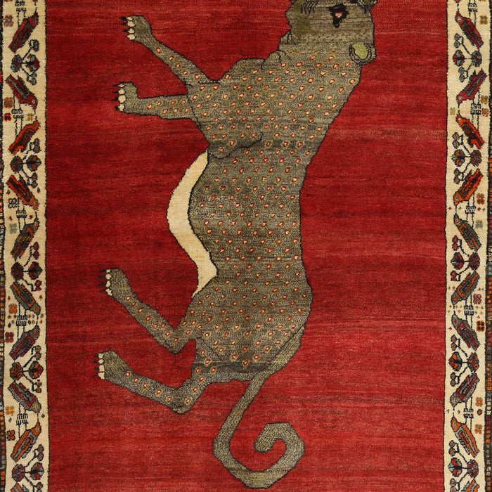 Traditional Light Brown Animal Rug, tr2367