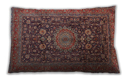 Traditional Classic Rectangular Orange Salmon Pink Lumbar Throw Pillow, 13 inch by 19 inch, lbtr236