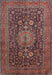 Machine Washable Traditional Orange Salmon Pink Rug, wshtr236