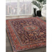 Machine Washable Traditional Orange Salmon Pink Rug in a Family Room, wshtr236