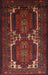 Machine Washable Traditional Chestnut Brown Rug, wshtr2371