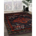 Traditional Burgundy Brown Persian Rug in Family Room, tr2372