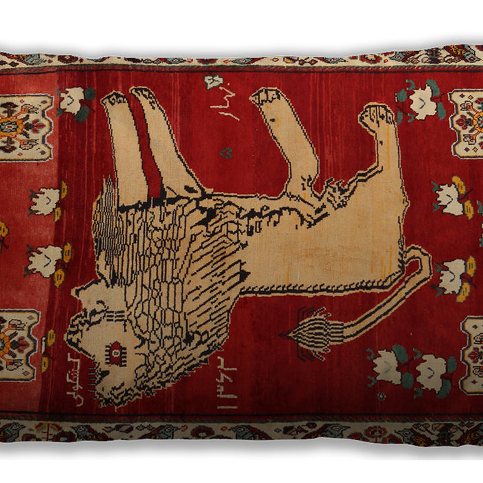 Traditional Classic Rectangular Red Lumbar Throw Pillow, 13 inch by 19 inch, lbtr2374