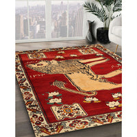 Traditional Red Animal Rug, tr2374