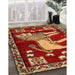 Traditional Red Animal Rug in Family Room, tr2374