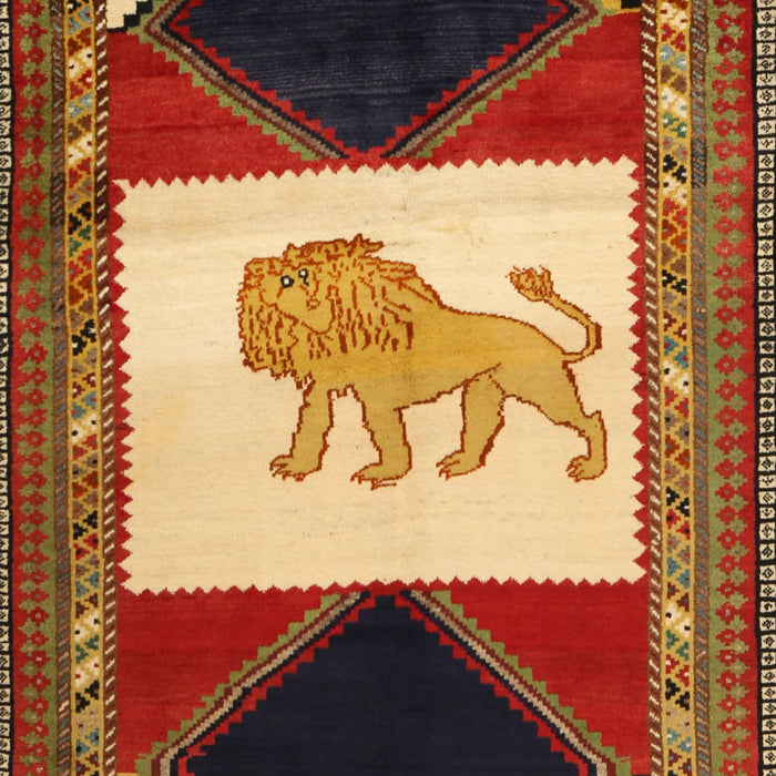 Traditional Gold Animal Rug, tr2376