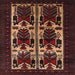 Square Traditional Sienna Brown Persian Rug, tr2377