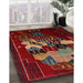 Machine Washable Traditional Sepia Brown Rug in a Family Room, wshtr2378