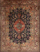 Traditional Bronze Brown Medallion Rug, tr237