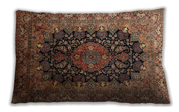 Traditional Classic Rectangular Bronze Brown Lumbar Throw Pillow, 13 inch by 19 inch, lbtr237