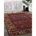 Traditional Chestnut Brown Persian Rug in Family Room, tr2382