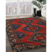 Traditional Cranberry Red Persian Rug in Family Room, tr2383