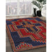 Traditional Saffron Red Persian Rug in Family Room, tr2384