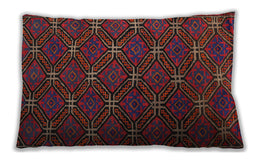 Traditional Classic Rectangular Rosy-Finch Purple Lumbar Throw Pillow, 13 inch by 19 inch, lbtr2385