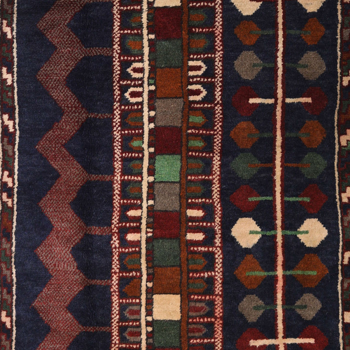 Traditional Dark Scarlet Red Southwestern Rug, tr2387