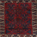 Square Traditional Wine Red Persian Rug, tr2388