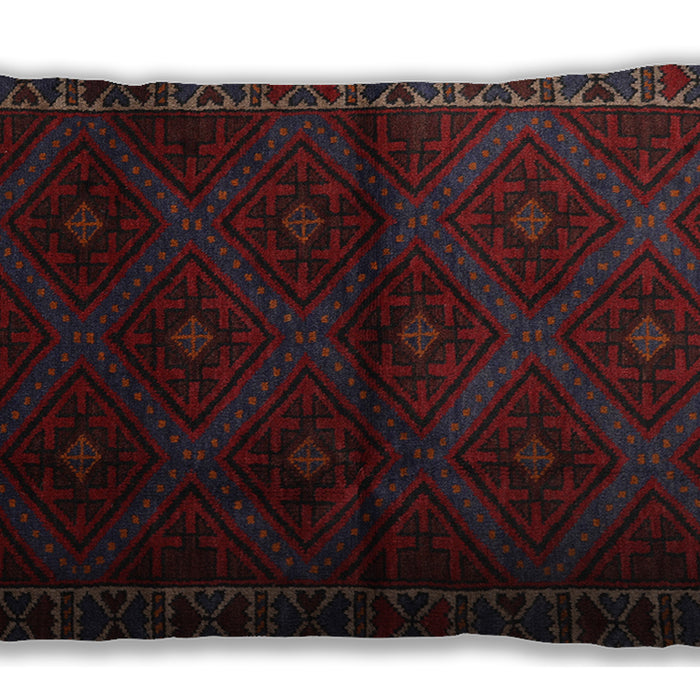 Traditional Classic Rectangular Saffron Red Lumbar Throw Pillow, 13 inch by 19 inch, lbtr2389