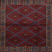 Square Traditional Saffron Red Persian Rug, tr2389