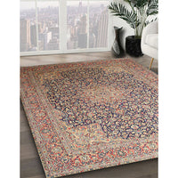 Traditional Light French Beige Brown Medallion Rug, tr238