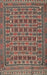 Machine Washable Traditional Vermilion Red Rug, wshtr2391