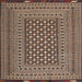 Square Traditional Bakers Brown Persian Rug, tr2392