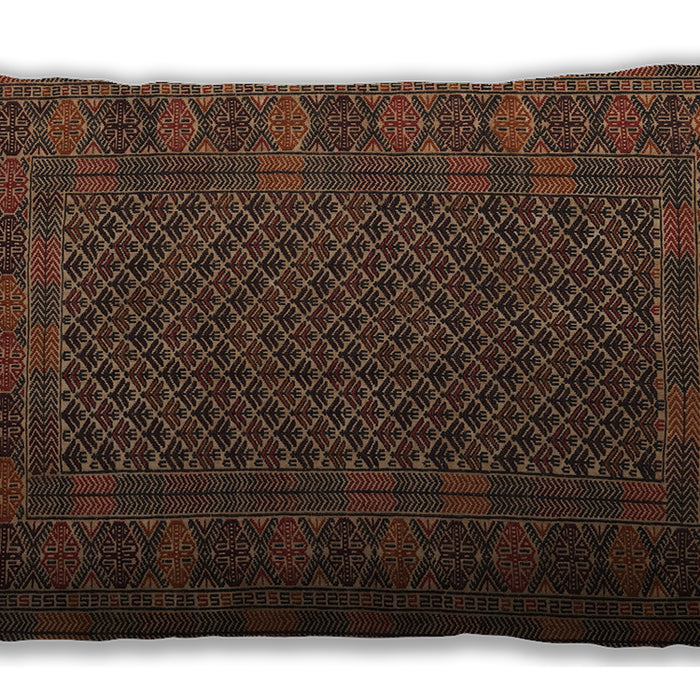 Traditional Classic Rectangular Red Lumbar Throw Pillow, 13 inch by 19 inch, lbtr2393