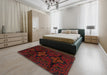 Traditional Bakers Brown Persian Rug in a Bedroom, tr2395