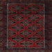 Square Traditional Burgundy Brown Southwestern Rug, tr2396