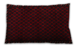 Traditional Classic Rectangular Tomato Red Lumbar Throw Pillow, 13 inch by 19 inch, lbtr2398