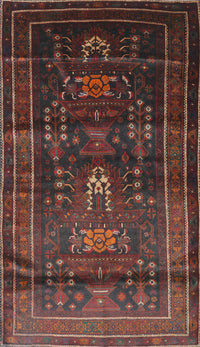 Machine Washable Traditional Chestnut Brown Rug, wshtr2399