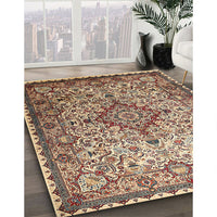 Traditional Dark Sienna Brown Medallion Rug, tr239