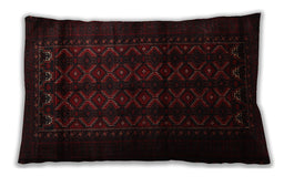 Traditional Classic Rectangular Midnight Gary Lumbar Throw Pillow, 13 inch by 19 inch, lbtr2401