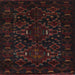 Square Traditional Burgundy Brown Persian Rug, tr2402