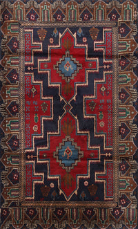 Machine Washable Traditional Deep Red Rug, wshtr2403