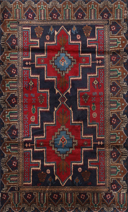 Machine Washable Traditional Deep Red Rug, wshtr2403