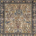 Square Traditional Dark Brown Persian Rug, tr2404