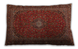 Traditional Classic Rectangular Cranberry Red Lumbar Throw Pillow, 13 inch by 19 inch, lbtr2406