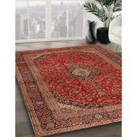 Traditional Rust Pink Medallion Rug, tr2407