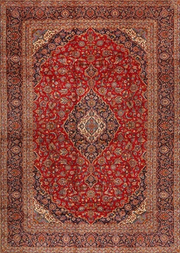 Machine Washable Traditional Rust Pink Rug, wshtr2407