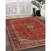Machine Washable Traditional Rust Pink Rug in a Family Room, wshtr2407