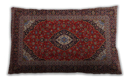 Traditional Classic Rectangular Dark Almond Brown Lumbar Throw Pillow, 13 inch by 19 inch, lbtr2408
