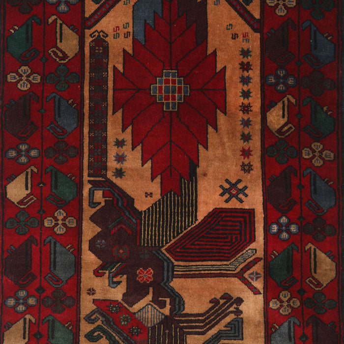 Machine Washable Traditional Red Brown Rug, wshtr2409