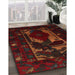 Machine Washable Traditional Red Brown Rug in a Family Room, wshtr2409