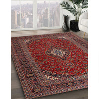 Traditional Dark Almond Brown Medallion Rug, tr2410