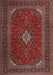 Machine Washable Traditional Dark Almond Brown Rug, wshtr2410