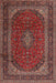 Traditional Saffron Red Medallion Rug, tr2411