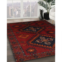 Traditional Red Persian Rug in Family Room, tr2413