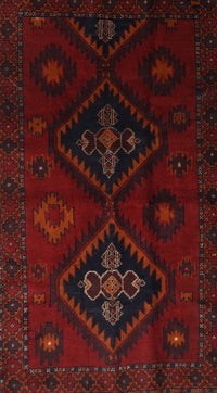 Machine Washable Traditional Night Red Rug, wshtr2413